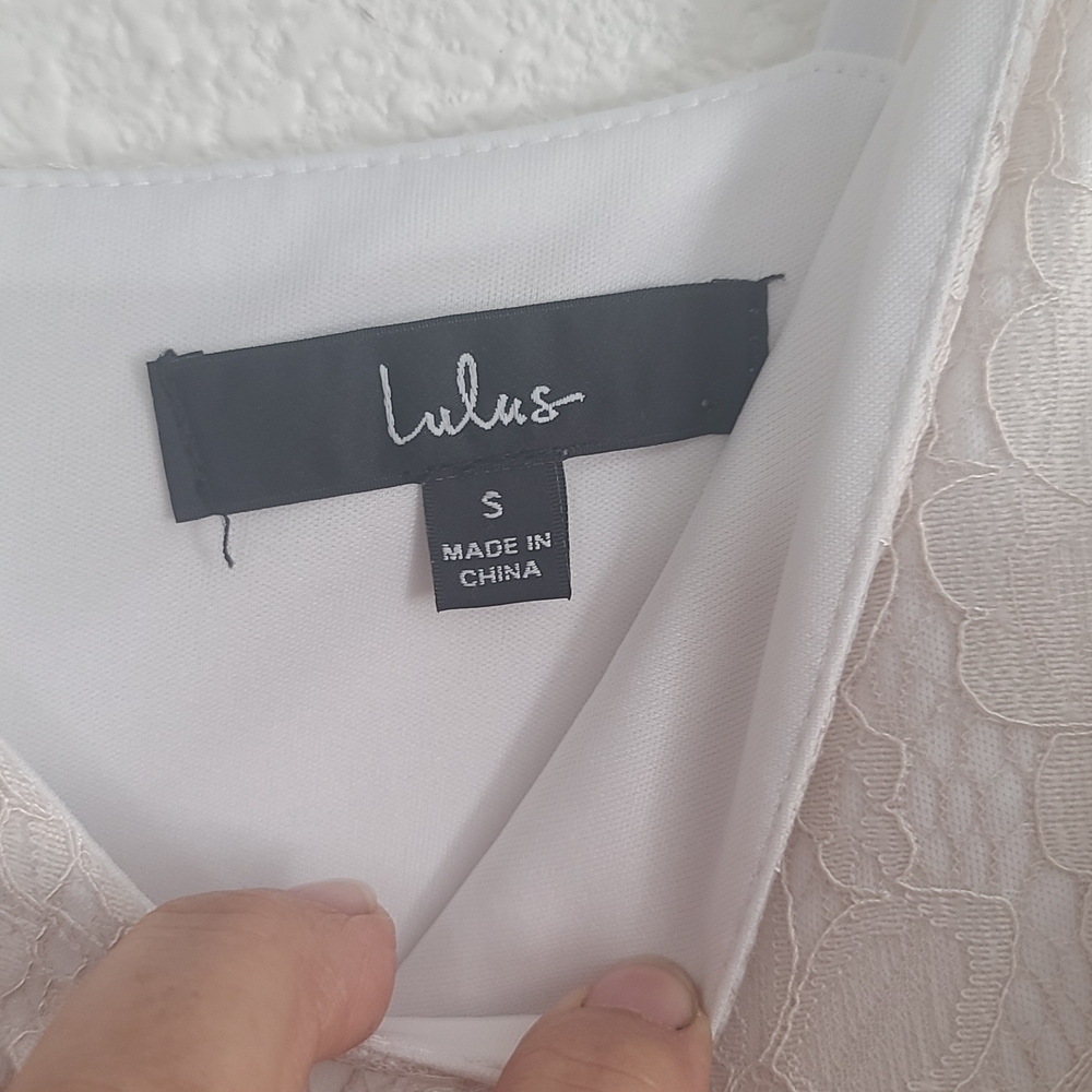 Lulu's White Lace Spaghetti-Strap Fit-and-Flare Dress - Picture 7 of 9